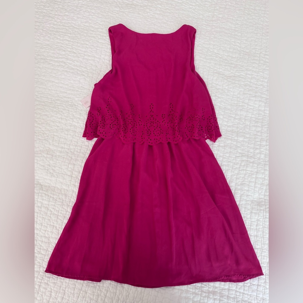 NEW Sleeveless Pink / Fuschia Dress, Size Large